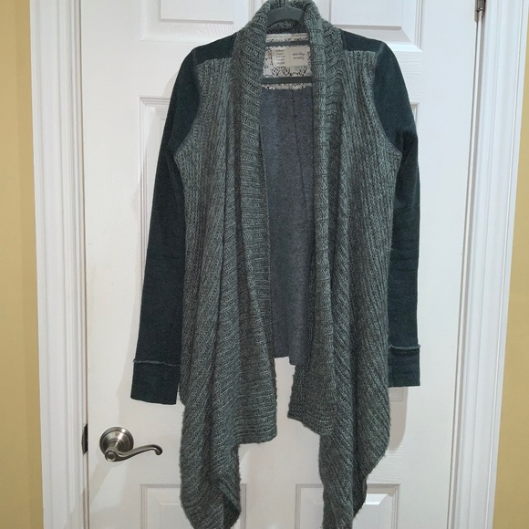 Anthropologie Saturday Sunday Cozy Casado Cardigan Sz S waterfall front - Picture 1 of 10